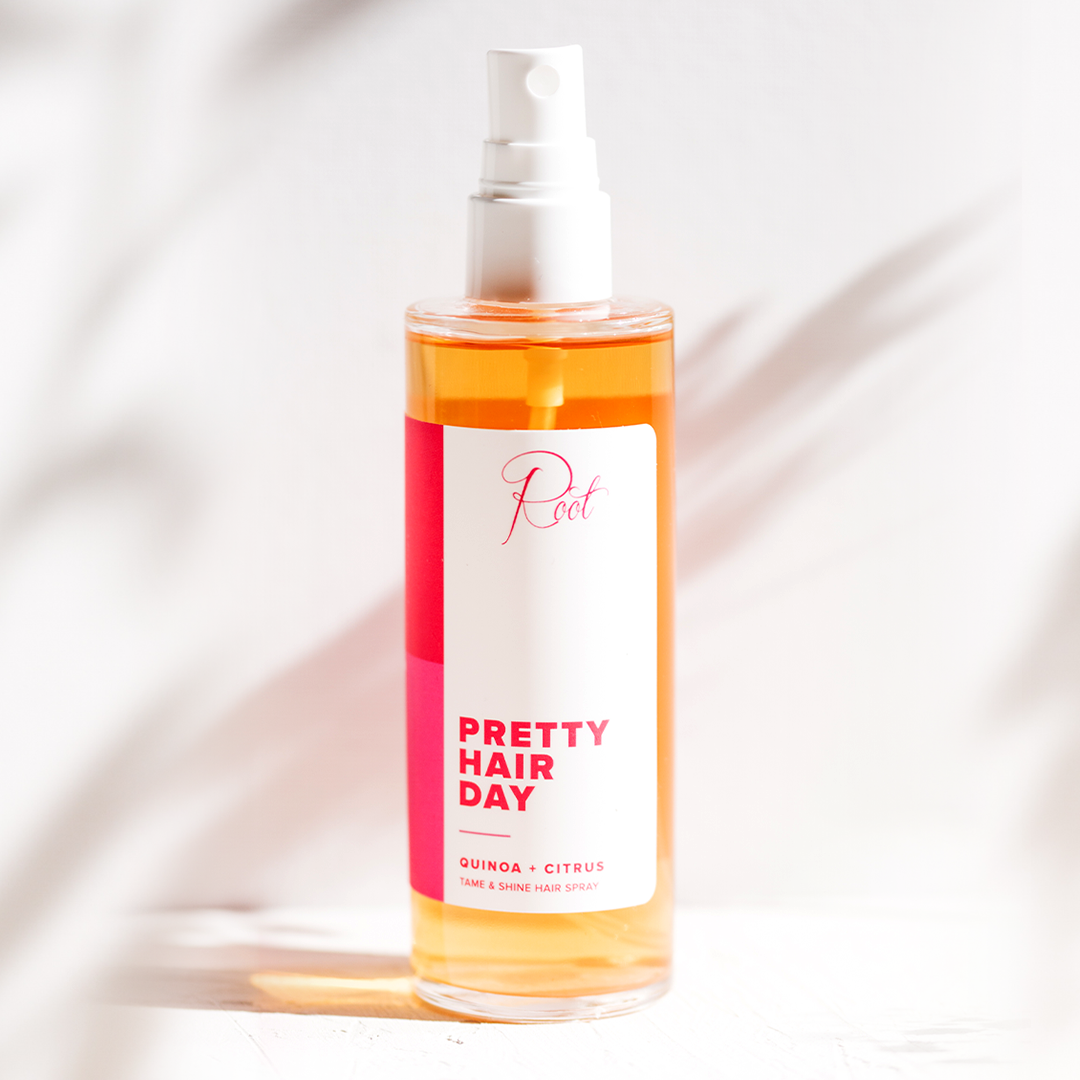 Pretty Hair Day Quinoa + Citrus Tame & Shine Hair Spray – Root