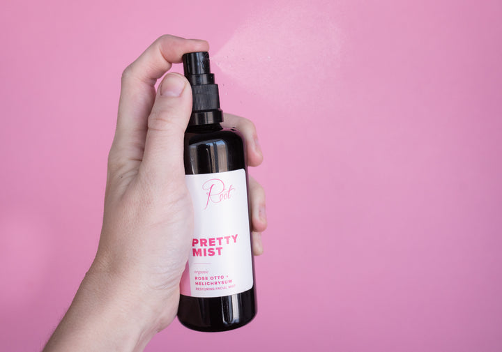 Pretty Mist Rose Otto + Helichrysum Organic Facial Mist – Root