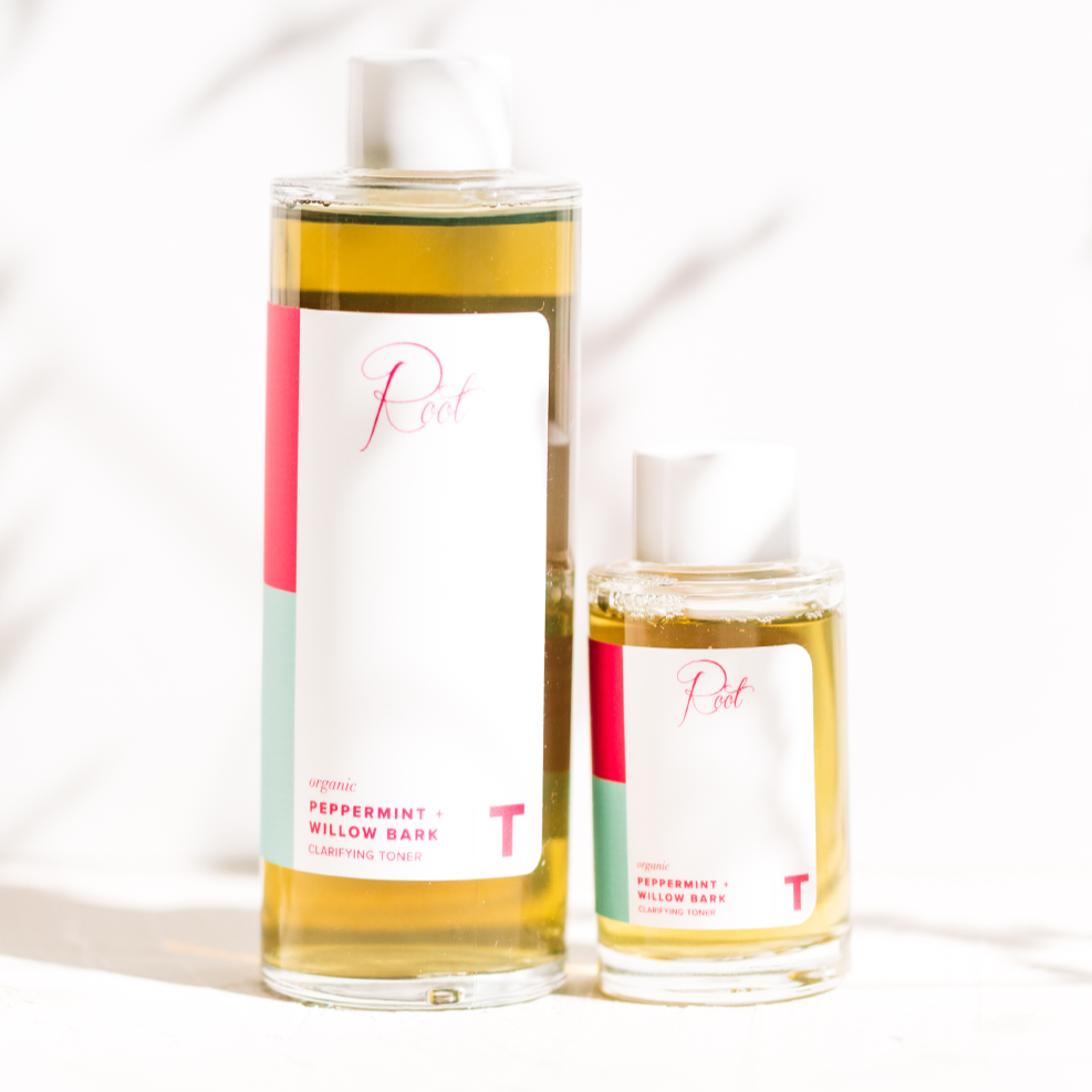 Organic Peppermint + Willow Bark Clarifying Toner – Root