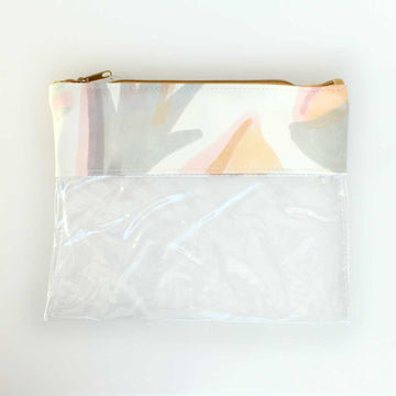 Sweet Vibes Vegan Leather Clear Makeup Pouch